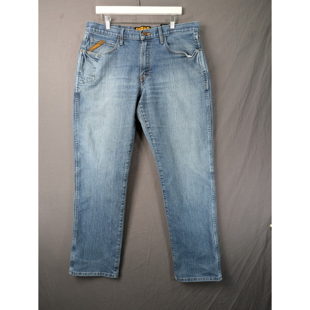 Ariat Rebar M3 Loose Straight Leg Jeans Mens 35x34 Blue Denim Workwear 5263